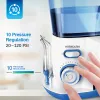 Irrigators Water Dental Flosser avec 5 pointes multifonctionnelles 10 Prises d'eau Dental Water Dentner Clean Braces Nettoyer