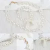 Choker Children Supplies Girls Jewelry Artificial Pearl Necklace Bracelet Set Kids Little Girl Princess Poshoot Decorations