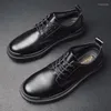 Casual Shoes 2024 Classic Soft Skate Leather Men Lace-Up Sneakers Comfortable Oxfords Shoe