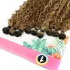 Weave Bol Curly Hair Bundles 20 24 28 cal długie syntetyczne włosy Włosy Fałszne włosy dla kobiet odpornych na fala wodną 9pcs Pełna głowa