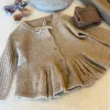 Set abbigliamento per bambini coreano 2022 autunno autunno maglione di lana carino a maglia