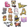 28Colors Childhood Animals Anime Charms Wholesale Childhood Memories Game Rolig present Cartoon Charms Shoe Accessories PVC Decoration Buckle Soft Rubber