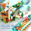 Blocs les plus récents Piano Marble Race Run Bloc de grande taille Blocs Building Blocswing Fondnel Slide Assembly Bricks Toys for Children Kids Gift