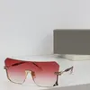 Weibliche Designerin rahmenlose Schutzbrille mit Metallrahmen und Ultra großer Körper Polyamid High Definition -Linsen D153 Frauen luxuriöser hellfarbener dekorativer Spiegel