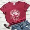 Koszulka damska estetyczne grzyby leśne T-shirt vintage botaniczny natura spacer koszulki