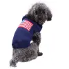 Maglioni 1pc lana per animali domestici maglioni ricamati bandiera americana maglione per maglieria per piccoli e medie forniture per animali domestici per animali domestici accessori per cani