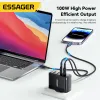 Ładowarki Essager 100W USB Type C ładowarka 65W PD Szybkie ładowanie 4,0 3.0 TYPEC Szybkie ładowanie dla iPhone'a 14 13 12 Xiaomi MacBook 13 Pro Laptop
