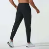 Ll calças de corredor masculinas longas esportes de ioga de ioga rápida ginástica seca bolsões de ginástica calça calça calça mensual elástico elástico designer de fitness roupas de moda 436456