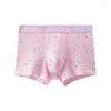 MUITOPANTES MENS MENS RESIDADE ICE ICE SERTUM SUMPLA ULTRA FINA PERDIDA DESLIGADA PINK Pink Cartoon Antibacteriano forte Masculino Boxershorts Tamanho L-4xl