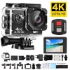 Kameror Ultra HD 4K Action Camera WiFi 2.0 Skärm 30fps 170D Vattentäta hjälmkameror Remote Control Mini Sports Camera Video Camcorder