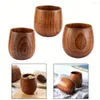 Cups Saucers Design Handcarved Anti Scald Houten Big Belly Cup Artistry Generous Capaciteit