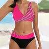 Bikini de maillots de bain pour femmes Split maillot de bain sexy diamants rassemblent des maillots de bain l'été deux pièces push up tankini bottomswear traje