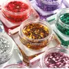 Gel 12 couleurs Glaze UV Gel Verre Gel Polon à ongles Nail Art Art Design Diy Manucure Sequins Gel Extension des ongles