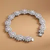 Brins D Color VVS1 Bracelet Moisanite pour les femmes de luxe en diamant complet 925 Bracles de mariée en argent sterling bijoux de mariage