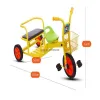 Tricycle de maternelle à la maternelle à vélo à double pédale pour enfants 18 ans