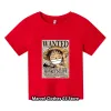 Tees new One Pieces Tshirt Kids Fans Gift Vêtements Girls Tshirt Baby Boys Luffy Tshirt Summer T SHERF