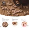Machen wir 100pcs 10mm Baby Perlen -DIY -Accessoires Buchen Holz Abacus Perlen Food Grade Zahne Nippelkette 240415