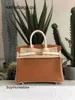 Luxury Brkns Epsom Leather Handbag 7A Genuine Leather Color Block custom made luxury line stitching many colors to choosJKM8