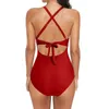 Kobiety stroju kąpielowego 2024 Swimbug Seksowne Wycięcie z paskiem z przodu w polu z woskiem bikini