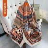 Шарфы Birdtree Real Silk Print Scarf Women 2024 Весенняя осень универсальная мода мягкая роскошная мама подарок A41152QC