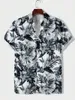 Men's Casual Shirts Stylish Tropical Botanical Print Pattern Women's Short Sleeve Button-Down Tops