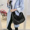 Hobo 2024 Large Soft Leather Bag Women Handbag Braided Ladies Crossbody Shoulder Female Big Tote For