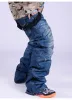 Hose neuer Stil Denim Skihosen Hosenträger Denim Skihosen Herren Skating Snowboard wasserdichte, winddichte und warme Skihosen