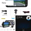 Новый 4,0 -дюймовый HD 1080p Dash Cam в автомобильной камере DVR Камера заднего вида с двойным линзом записывает видеорегистратор с зеркалом