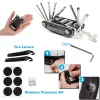 Tools Bicycle Repair Tools Kit Bike Accessories Multi Tool Set With Pump Tire Patch Portable Mountain Road BikeTire Auto Tool Set