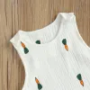 One piezas recién nacidas infantiles para niñas chicas jumpsuits playsuits lino de algodón muselina sin mangas para bebés ropa de verano