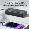 Chargers USAMS 30000mAh Banque d'alimentation 22.5W / 65W Type C PD QC Fast Charge Powerbank Chargeur de batterie externe portable pour téléphone portable