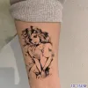 Machine Sexy Girl Temporary Tattoo Gun Geisha Waterproof Half Arm Men and Women Art Fake Tattoo Leg Fashion Body Tatouage Femme Adesivos