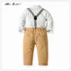 Set di abbigliamento per ragazzo primaverile per bambini giardini formali per la festa di nozze per bambini abiti a maniche lunghe pantaloni da maglietta