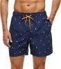 Hombres Summer Swimwear Shorts Masculino Bajón de baño Swimsuits Beachwea Man Surf Beach Sport Sport Pantalones Finización y bolsillos 240409