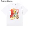 NOUVEAU MENSE Designer Brand de mode 24SS Vêtements Tshirts Rhude Beauty Vision poursuit Pleasure Summer Round Tshirt Loose Tshirt Men Streetwear Tshirts