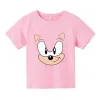 Tee kawaii super sonic t shirt gra kreskówka z krótkim rękawem chłopcy dziewczęta harajuku tshirt dzieci