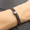 Charm armband fläta vänskap titanium stål pärla armband rep tråd sträng gåva för män kvinnor par
