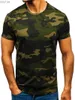 Men's T-Shirts Mens Camo Pattern Outdoor Sporty T-Shirts Short Sleeve Summer 3D Print Loose Casual Fitness Tops Round-Neck Man Big Size TeesL2404