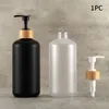 Flüssiger Seifenspender 500 ml Behälter Küche Bauernhaus Duschgel Press Bad Lotion Arbeitsplatte nachfüllbare Flasche mit Bambuspumpe