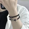 Bracelet perlé à double couche 1pc de style chinois pour femmes bijoux de chaîne d'amulette simple