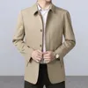 Heren Jackets Men Jacket Spring Business Suit met lange mouw Turn Down Collar Solid Colar Casual Coat voor herfst enkele borsten