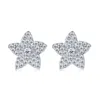 Stud -oorbellen S925 Silver Fashionable Light Luxury Design Sense Small Star Hoogwaardige veelzijdige oorringen sieraden voor vrouwen
