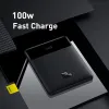 Batterier BASEUS PD 100W Power Bank Fast Charging 20000mah Digital Display Power Bank Portable Externt batteri för bärbara datorer Mobiltelefoner