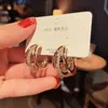 Wedding Rings Korean Fashion Design Multi-layer C-shaped Ring Statement Earrings for Women Wedding Engagement Earrings Valentines Day Gift