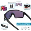 Lunettes de soleil Nouveaux verres à vélo polarisés Kapvoe Mountain Bike Road Cycling Gogles Men Lunettes de soleil Sport à travers le vent Sport