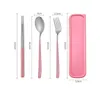 Dinnerware Sets Stainless Steel Portable Tableware Set Forks Chopsticks Spoons Travel Box