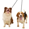 Lees nieuwe stijl reflecterende Nylon Hands Free Dog -riem touwschouder of taille huisdier riem multifunctionele riem met hondenkraag voor honden