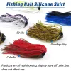 Accessories 100/50Pcs Silicone Jig Skirts DIY Fishing Bass Lure 50 Strands Spinnerbait Skirt Fishing Bait Buzzbaits Spoon Blade Squid Skirt