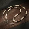 Colliers Vintage Small Wood Perles Colliers de tour de cou courts pour hommes Chaînes de perles à la mode sur le cou 2023 BIJOURS DE LA MODE ACCESSOIRES MALES