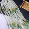 Wisiorki Hurtowe Myanmar Naturalne szmaragd Trójkolorowy Naszyjnik Jaderek z certyfikatem